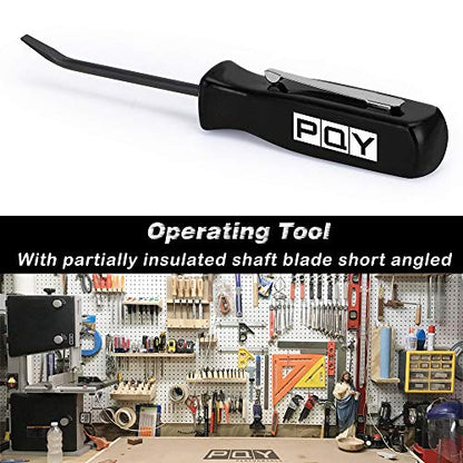 Mini Pocket Pry Bar with Pocket Clip 4.5" Length 3pcs (Black) - color: black
