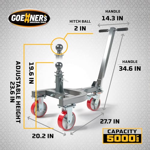 Trailer Dolly with 2" Ball, 5000 LBS Tongue Weight Heavy Duty