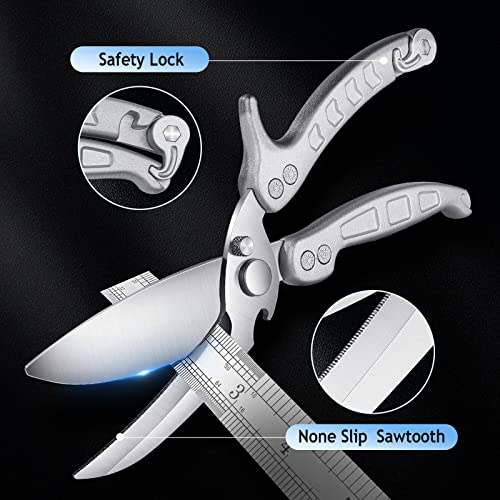 DRAGON RIOT Poultry Shears, Stainless Steel, Silver - color: Silver