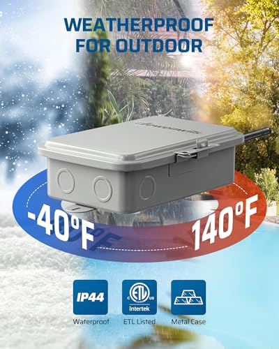DEWENWILS Pool Pump Timer, Outdoor Smart WiFi Timer Box, 40A 120VAC 2HP - style: 120VAC 2HP