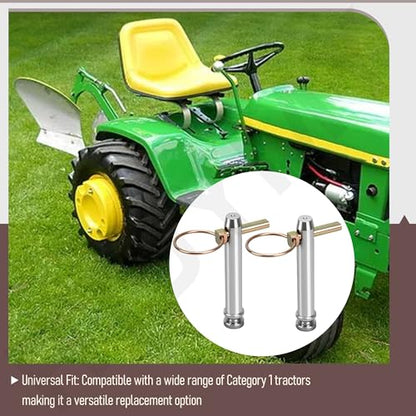 S07070200 Cat 1 Top Link Pin Hitch Accessories, 4 Pack, Replace 195589m1, ac339942 for Category 1 Tractors, 5-1/2, 3/4"