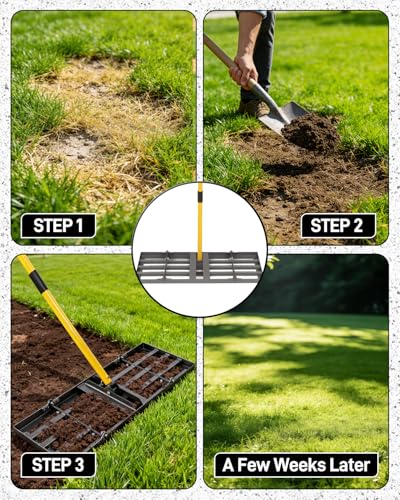 Joyhalo 30in Lawn Leveling Rake - size: 30in