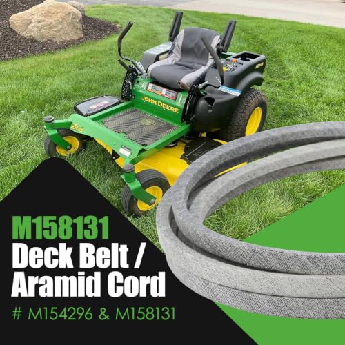 M158131 Mower Deck Belt Fit for John Deere M154296, Aramid Cord - size: 0.5" x 152.3"