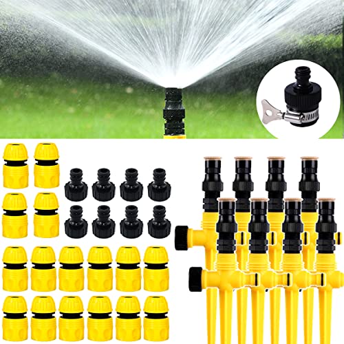 360° Rotation Auto Irrigation System Garden Lawn Sprinkler Patio, Garden Sprinkler Lawn, 90°/180°/360°, Adjustable at Will for Outdoor Grass Yard (8 PCS) - color: 8 PCS