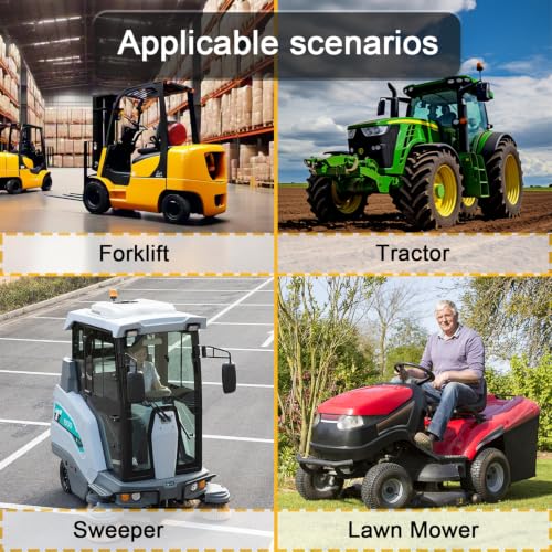 Universal Forklift Seat with Micro Switch, Tractor Seat - color: Yellow