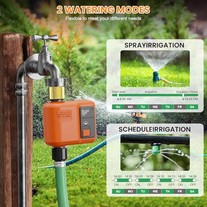 WiFi Sprinkler Timer, Smart Water Timer for Garden Hose Irrigation - size: 1 Outlet- Brass Inlet