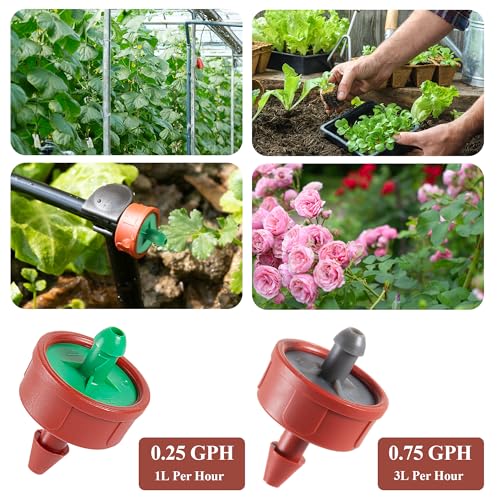 0.75 GPH Pressure Compensating Irrigation Spot Drippers,60Pcs - color: 0.75 GPH 60PCS