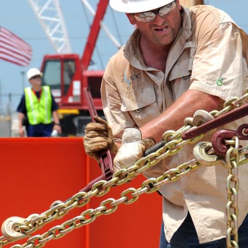 VULCAN Binder Chain with Clevis Grab Hooks - Grade 70-1/2 Inch x 16 Foot - 11,300 Pound Safe Working Load - size: G70 1/2" x 16' w/Grab Hooks (Individual)