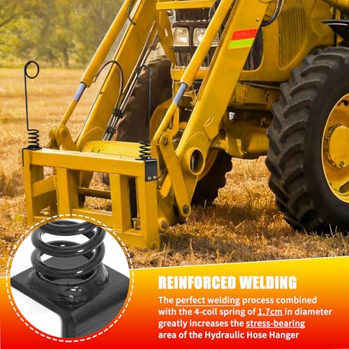 Tractor Hydraulic Hose Hanger - 0.3" Thick Plate (8cm) - color: 1pc Black