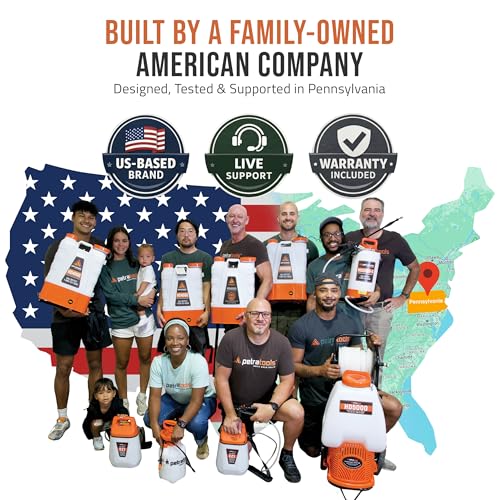 PetraTools Battery Powered Backpack Sprayer w/Cart & 100ft Commercial Hose - style: HD5000