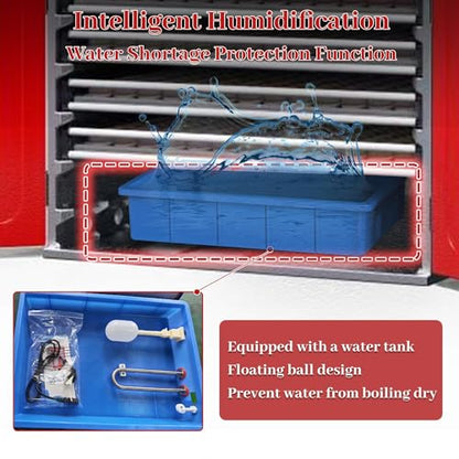 1000-Egg Commercial Cabinet Incubator for Hatching Eggs, Digital Large-Capacity Hatcher with Auto Temperature & Humidity Control & Intelligent Humidification System - size: 1000 Egg
