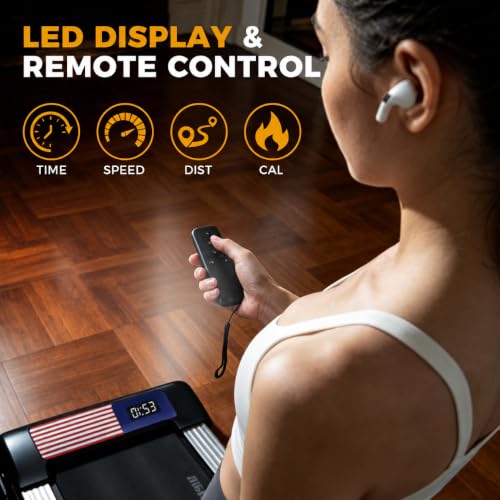 Gkyet Walking Treadmill Pad with Incline, 2.5 HP Under Desk Treadmill - color: Flag