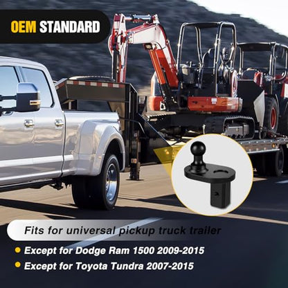 Nilight Gooseneck Ball Extender - GNXA4085, 4" Offset Ball Compatible with B&W Trailer Hitches Turnoverball Heavy Duty 2-5/16 Inch Ball 20000 lbs GTW 5000 lbs VTW - color: 4" Offset Gooseneck Ball Extender, size: Trailer Hitch Ball Mount&Ball