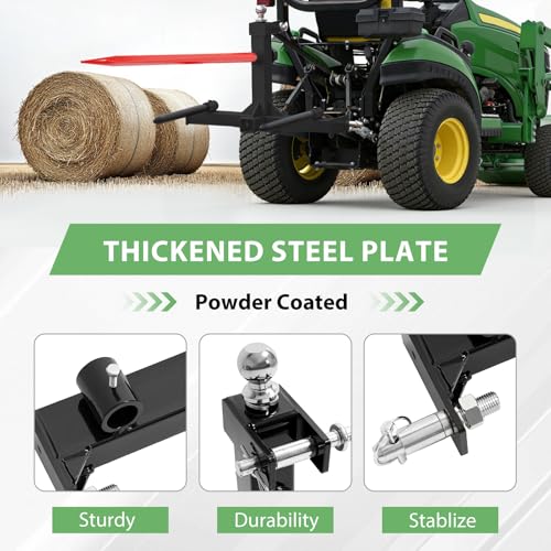 Wutist 3 Hitch Adapter Compatible with All Category 1 Tractors