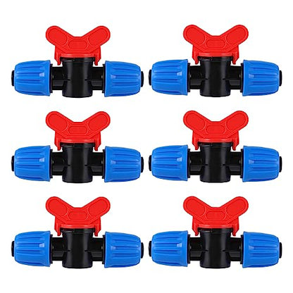 6 Pcs 1/2 Inch Drip Irrigation Tubing Switch Valve - size: 1/2 Inch Switch Valves