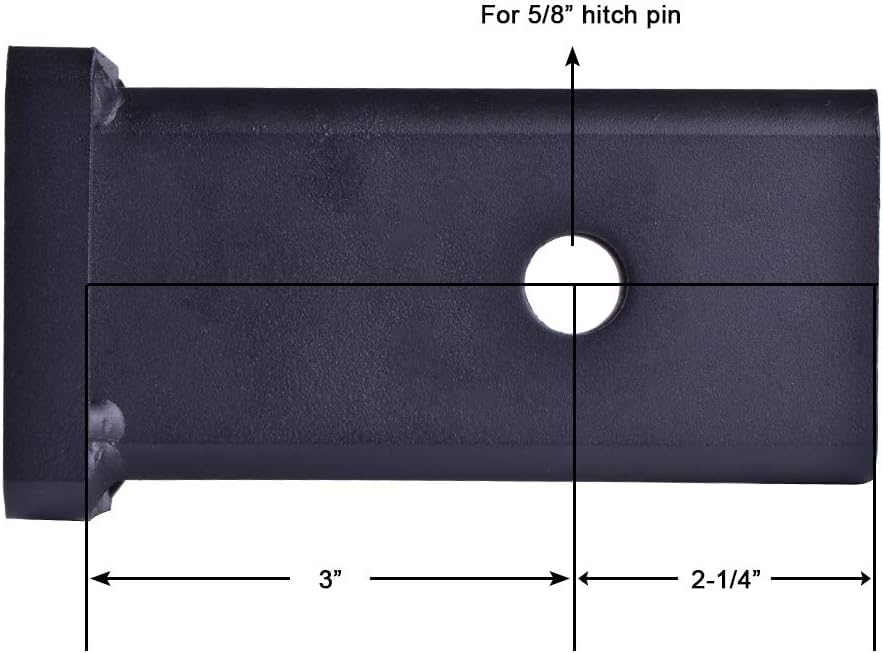 Trailer Hitch Adapter - 2.5 to 2 Inch, with Hitch Pin and Clip