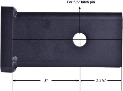 Trailer Hitch Adapter - 2.5 to 2 Inch, with Hitch Pin and Clip