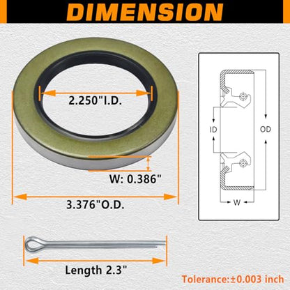 4pcs Trailer Hub 10-36 Grease Seals 22333TB 2.25'' ID x 3.376'' OD