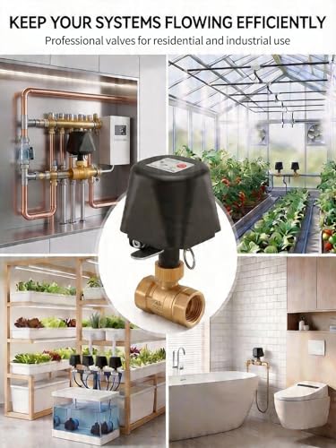 Smart Wifi Water Valve, Motorized Ball Valve, App Comtrol, Brass - size: 1/2 inch