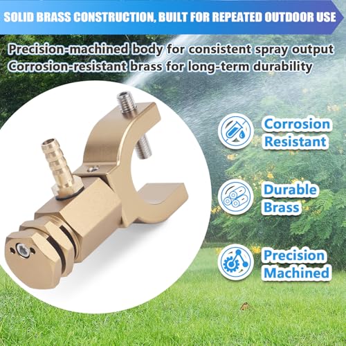 Upgraded Boomless Sprayer Nozzle with Quick-Mount Bracket, 90° & 180° Half/Full Broadcast Spray Nozzle, Replaces 6541-01-CSK, 50 Ft Coverage, Solid Brass for ATV UTV Trailer Sprayers