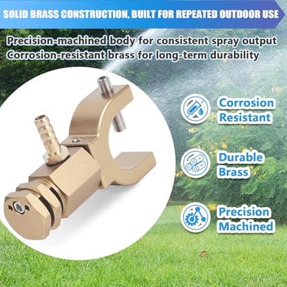 Upgraded Boomless Sprayer Nozzle with Quick-Mount Bracket, 90° & 180° Half/Full Broadcast Spray Nozzle, Replaces 6541-01-CSK, 50 Ft Coverage, Solid Brass for ATV UTV Trailer Sprayers