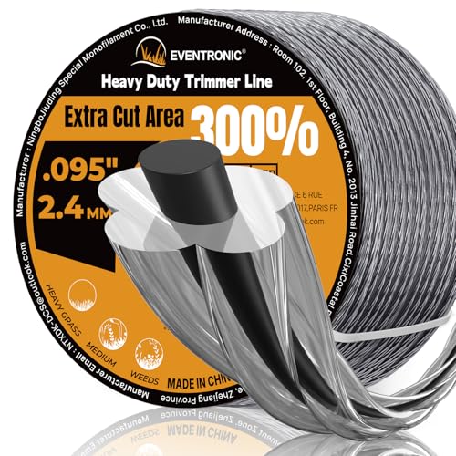 095'' Weed Eater String 400FT Heavy Duty Twisted Dual Core Trimmer Line - size: 1LB .095"