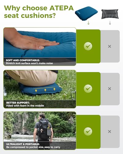 ATEPA Inflatable Seat Cushion - color: 1 Pack - Blue