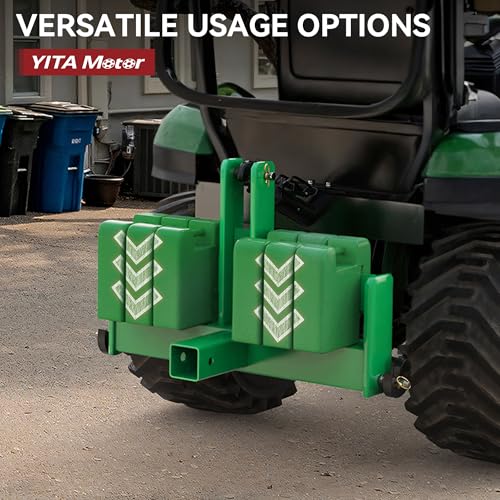 YITAMOTOR 3 Point Trailer Quick Hitch with 2" Receiver for CAT 1 Tractor - color: Green