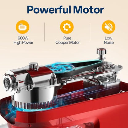 VIVOHOME 9-in-1 Stand Mixer with Fermentation & Timer, 7.5-Quart, Red - color: Red, size: 9-in-1