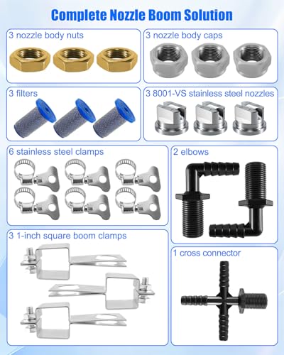 Spray Boom Repair Kit for 3 Nozzle Booms, 8001-VS Stainless Tips