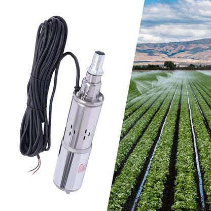12 V Well Pump Deep Well Submersible Water Pump 180W Solar Pump Stainless Steel Deep Well Submersible Water Pump for Irrigation Home Industrial Livestock Drinking or Tank Filling (12V 180W) - color: 12v 180w