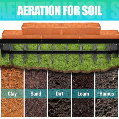 Tow Behind Lawn Aerator 400LBS,Pull Behind Aerator with Steel Nails