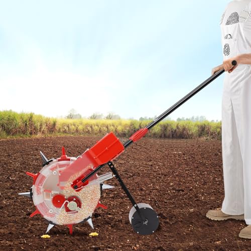 Manual Garden Seeder with 6 Nozzles, Portable Maize Soybean Sower - size: 6 Nozzles