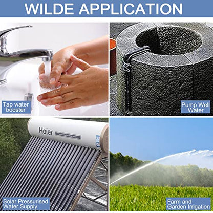TDRSUPER 1/2 HP Water Pressure Booster Pump with Smart Controller, 845GPH, 110V, Stainless Steel Well Pump, Automatic Water Transfer Jet Pump for Home, Garden, Lawn, Irrigation - style: 1/2 hp