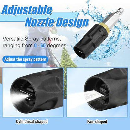 Adjustable Downstream Soft Wash Nozzle, for Pressure Washer 3-7 GPM