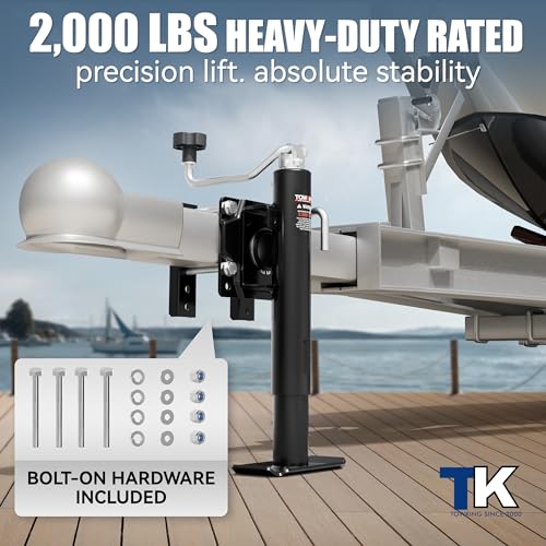 2000 lbs 10in Lift Compact Boat Trailer Jack,Bolt on Jack Stand