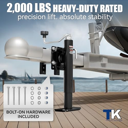 2000 lbs 10in Lift Compact Boat Trailer Jack,Bolt on Jack Stand
