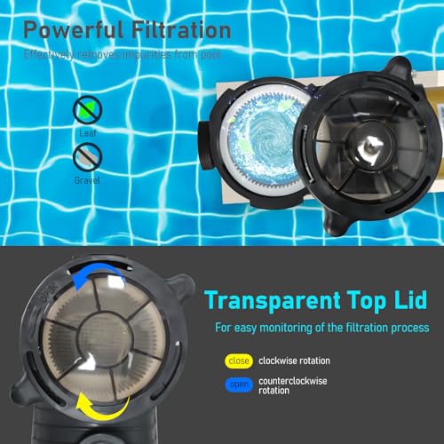 2.0HP Variable Two Speed In/Above Ground Pool Pump 115V 6600GPH - color: Jongquil Yellow