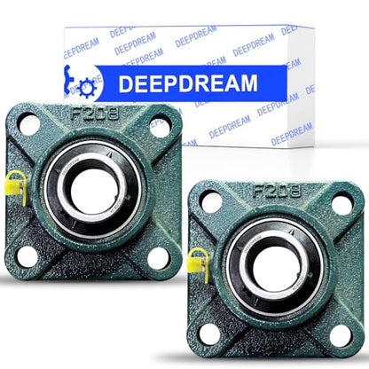 DEEPDREAM UCF208-24 Pillow Block Square Flange Mounted Bearing 1-1/2" Bore (2 PCS) - size: UCF208-24-2psc
