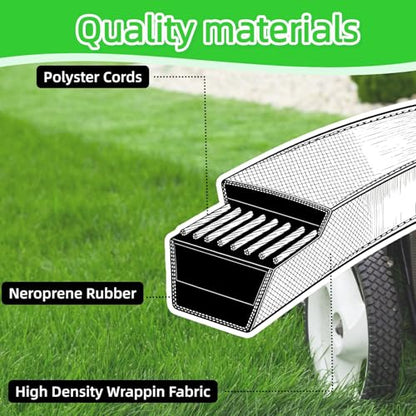 1522061 Lawn Mower Deck Belt 5/8"x 176" Premium Standard Rubber, Compatible with Ferris Scag Toro Snapper Simplicity Husqvarna, Replace for OEM 22061 482652 106-7369 5103391, High Wear Resistance - size: 5L1760