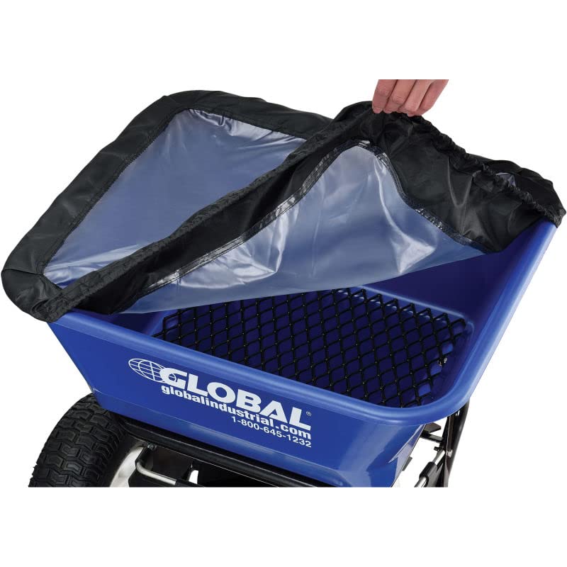 Global Industrial Walk-Behind Universal Spreader, 100 Lb. Capacity, Blue