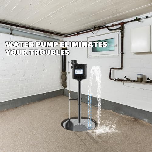 Pedestal Sump Pump Thermoplastic Pedestal Pump 1/3 HP 45GPM-Black - size: AC-Float