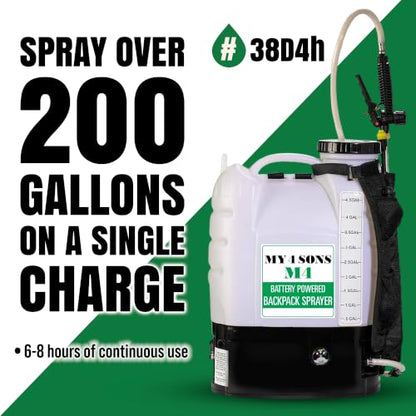 M4 Battery Powered Backpack Sprayer - 18V Milwaukee Battery Compatible - size: M4 80 PSI Milwaukee Compatible