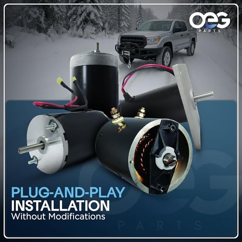 Parts Player New Heavy Duty Salt Spreader Motor Compatible With CCW Single Ball Bearing 12.7mm/1/2 inch Shaft 1/4-20 Posts 4854420-M048HM 4854420MO48HM 4854440 - size: PP10711N V3