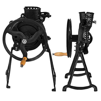 Manual Corn Thresher - Hand Sheller With Wooden Handle, Cast Heavy Duty Iron Shelling Machine for Small Farm and Household Usage