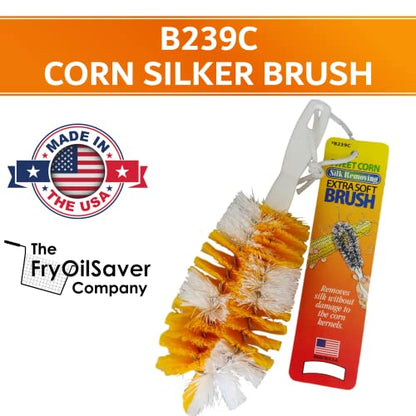 FryOilSaver Corn Silk Remover Brush - Food-Grade, Made in USA