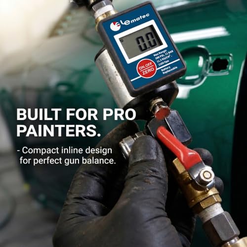 LE LEMATEC Digital Air Pressure Regulator with Water Separator, 1/4 NPT