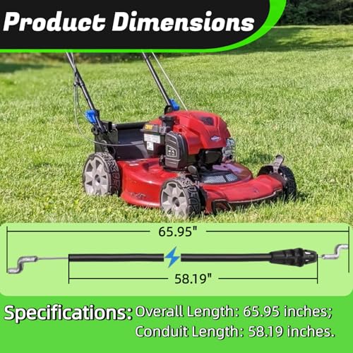 100-1186 Lawn Mower Brake Cable Compatible with Toro Lawn Mower - size: 100-1186