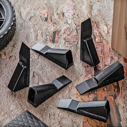 Shimeyao 6 Pack Replacement Box Blade Shank Points Box Scape Blade Ripper Shanks Tips Crimp, Weld on, Replacement, Digging, Plowing for 3/4 Thick Shanks or Tractor Scarifier