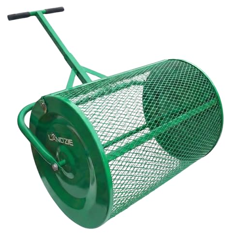 Compost Spreader 24 Inch, Peat Moss & Top Soil Roller - Landzie - size: 24 Inches